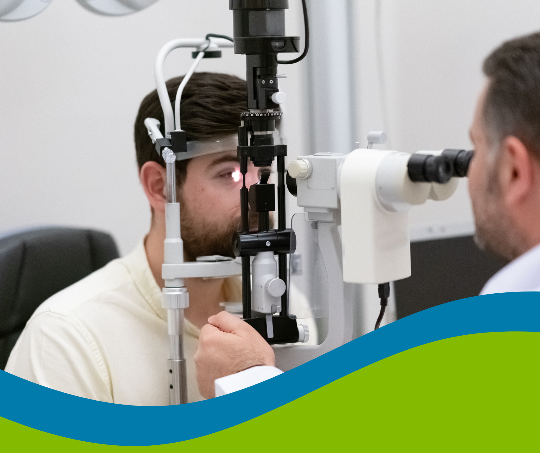 Man having an eye examination
